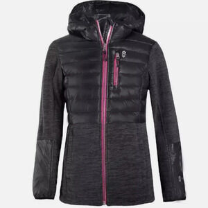 Free Country Black Hybrid Hooded Jacket Size Girl's Large 14/16 NEW with TAGS